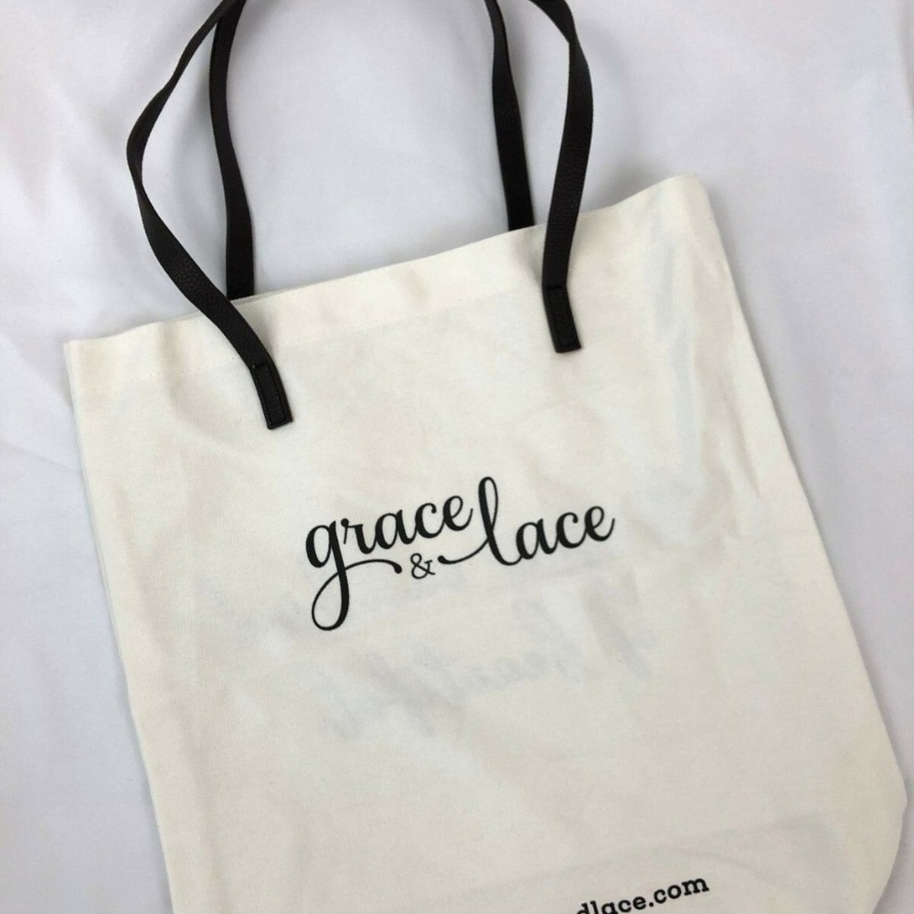Grace and Lace Tote Bag White Be Your Own Kind of